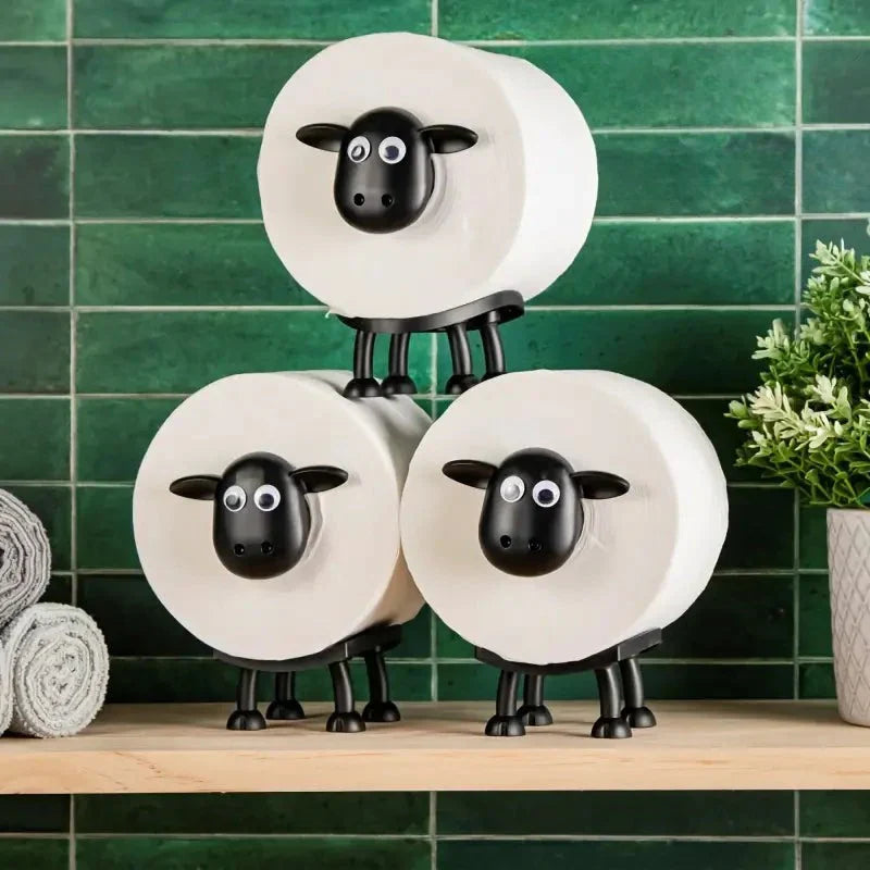 Soporte De Papel Higiénico En Forma De Oveja Negra 3d X3
