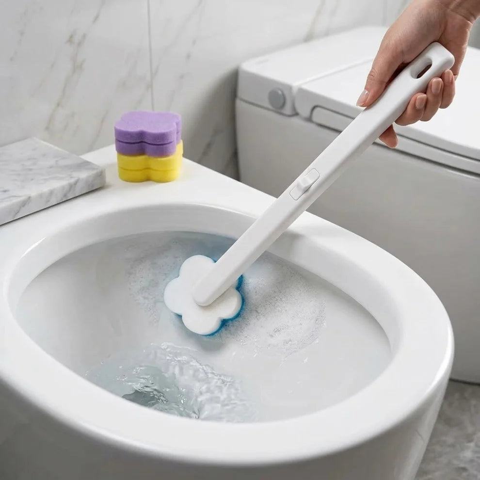 Cepillo de Limpieza de Baño abatible automático