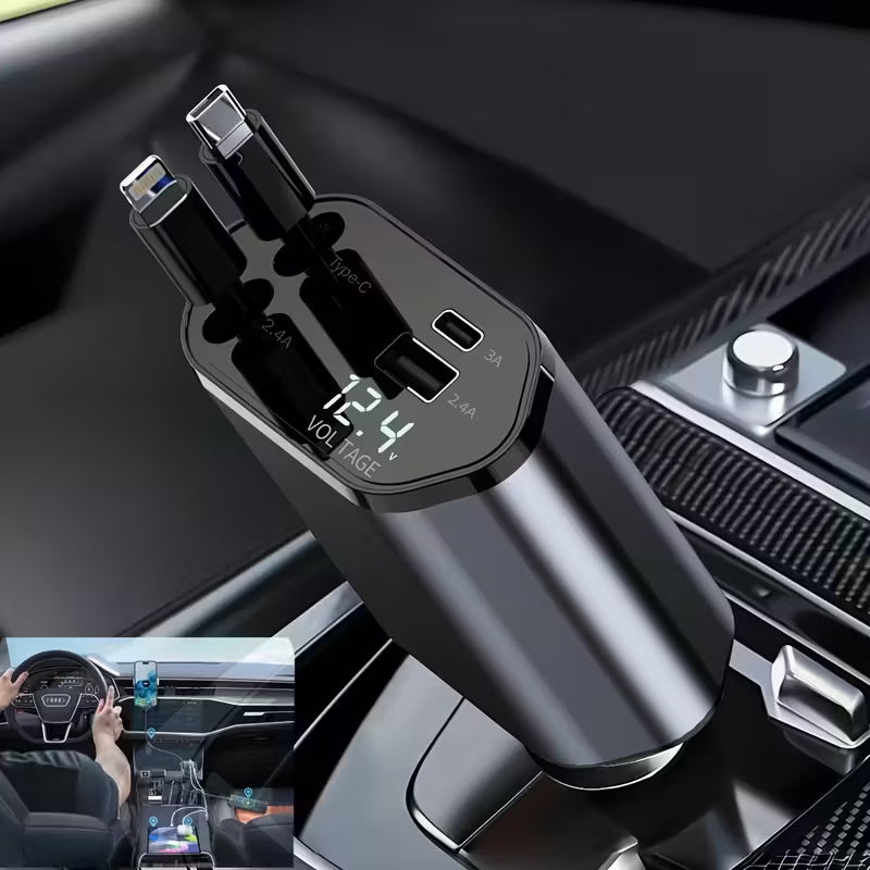 Cargador retractil para carro-Carga inteligente