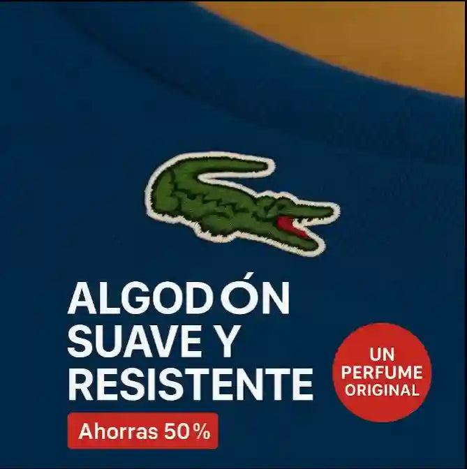 ⭐ Combo 5 Camisetas Lacoste + 1 Perfume Lacoste White GRATIS