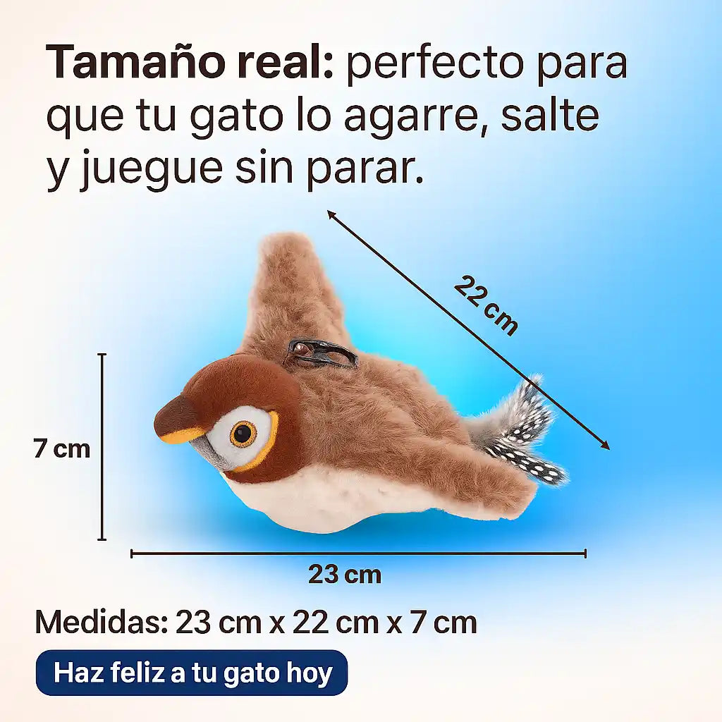 BirdMotion™ — Pájaro Realista Interactivo para Gatos