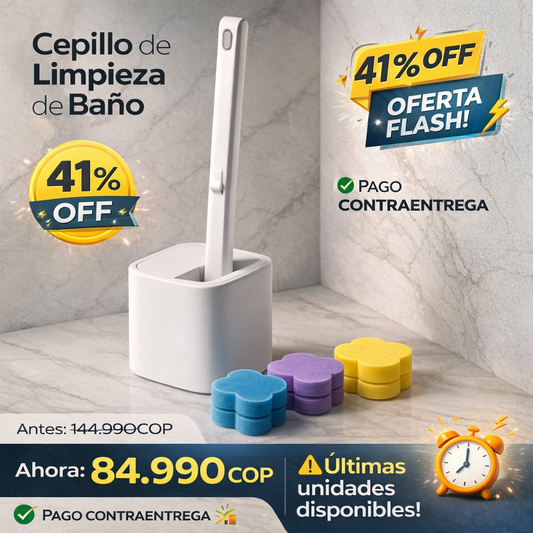 Cepillo de Limpieza de Baño abatible automático