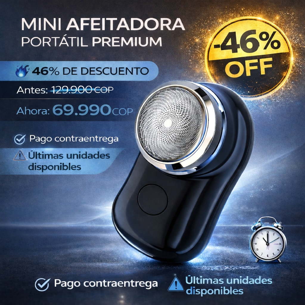 Mini afeitadora recargable