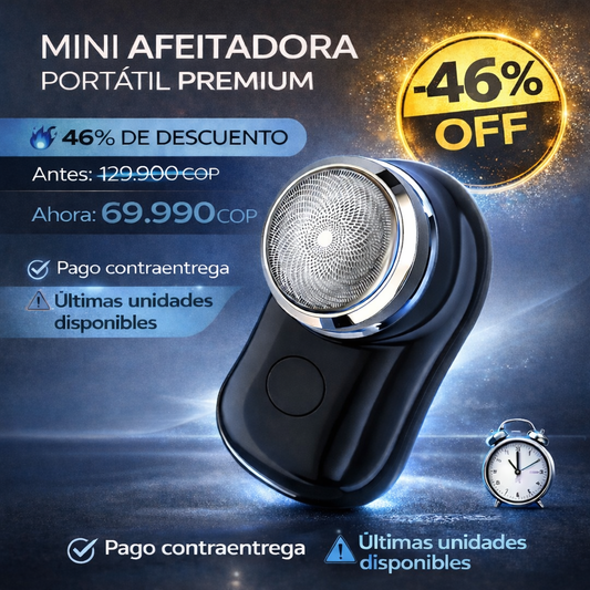 Mini afeitadora recargable