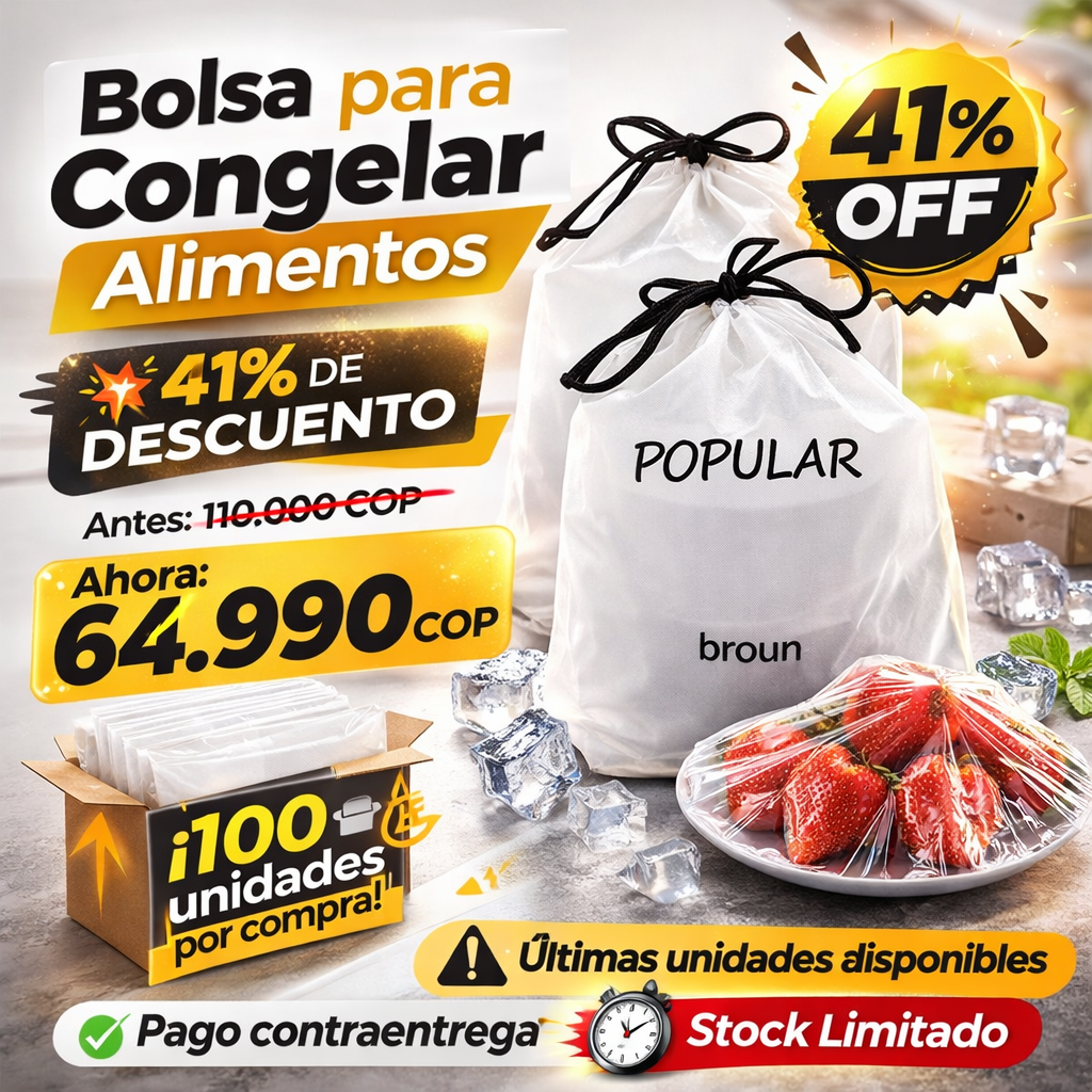 Bolsas para alimentos (100 bolsas)
