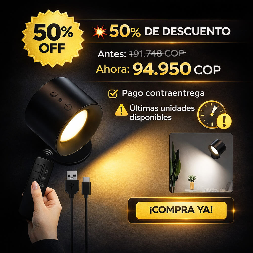 LAMPARA DE PARED TOUCH RECARGABLE