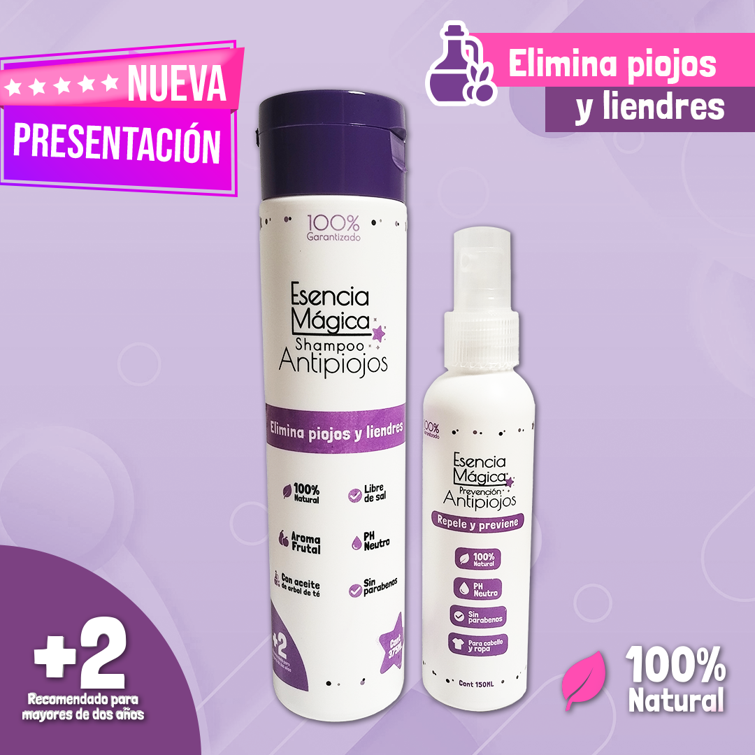 Esencia Mágica Antipiojos – Elimina y previene 100% natural, sin químicos agresivos